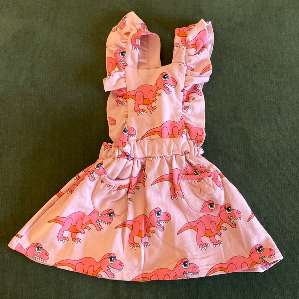 Hugo loves tiki Dino dress 2t